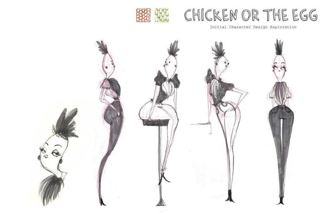 Bozza per la realizzazione del cartone animato Chicken or the Egg