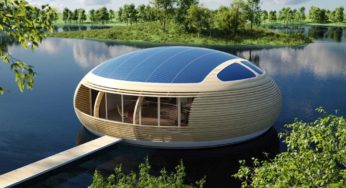 La casa galleggiante a forma d’uovo dell’architetto Giancarlo Zema: WaterNest100