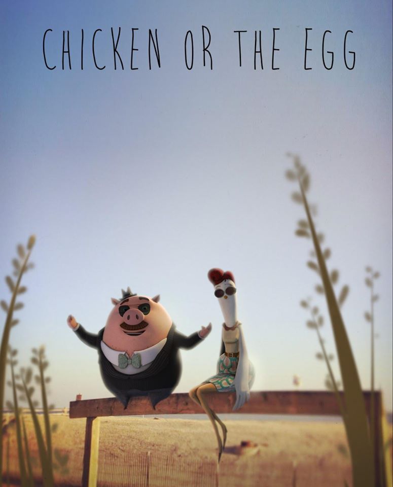 I protagonisti del cartone animato Chicken or the Egg