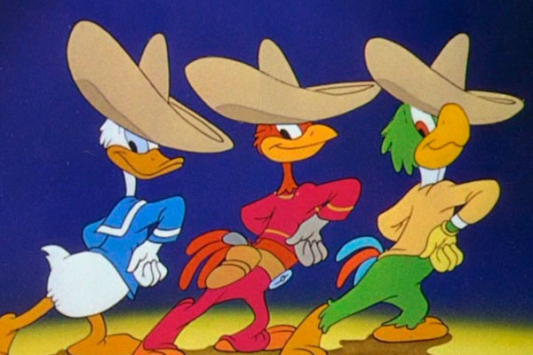 Paperino, Panchito Pistoles e José Carioca 