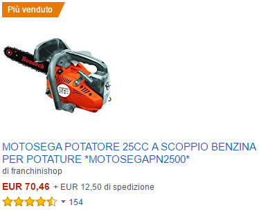 Sega a motore per potature e giardinaggio