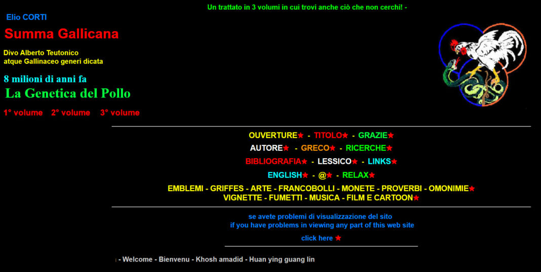 Immagine che ritrae la homepage del sito Summa Gallicana