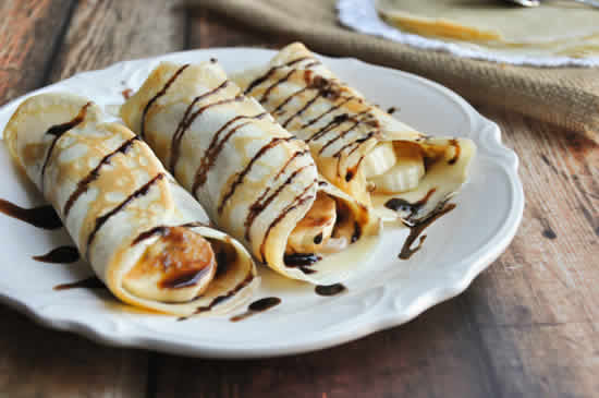 Crêpes banana e cioccolato