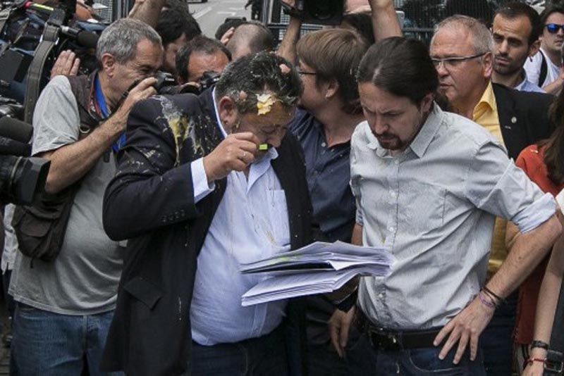 Contestazione del Presidente dei taxisti nel conflitto contro Uber, Madrid (2017)