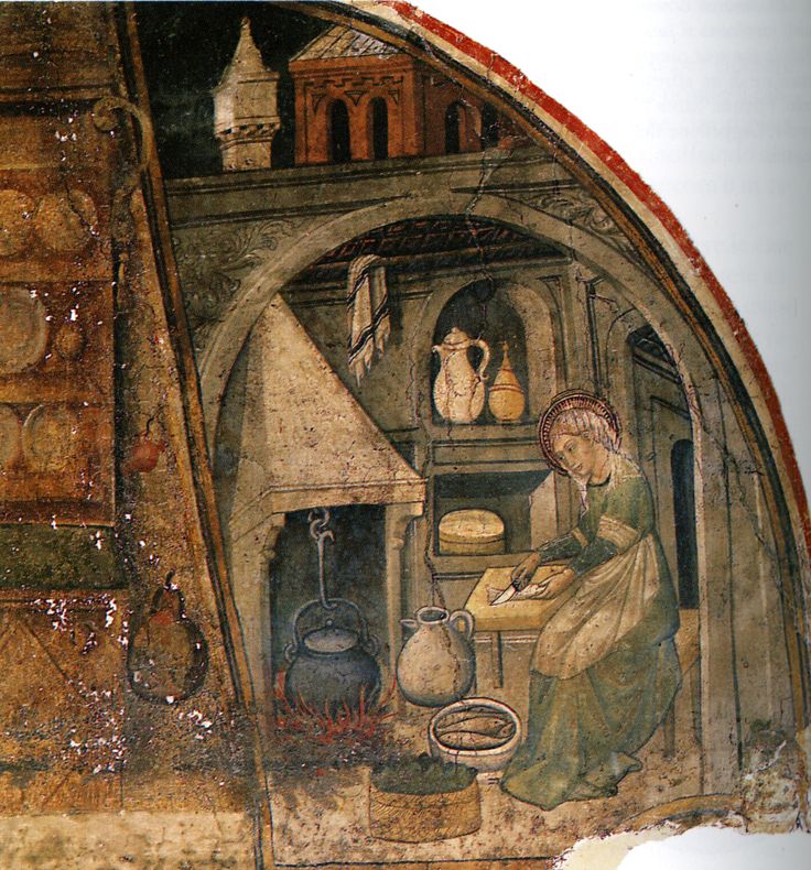 Tipica cucina in epoca tardo medievale