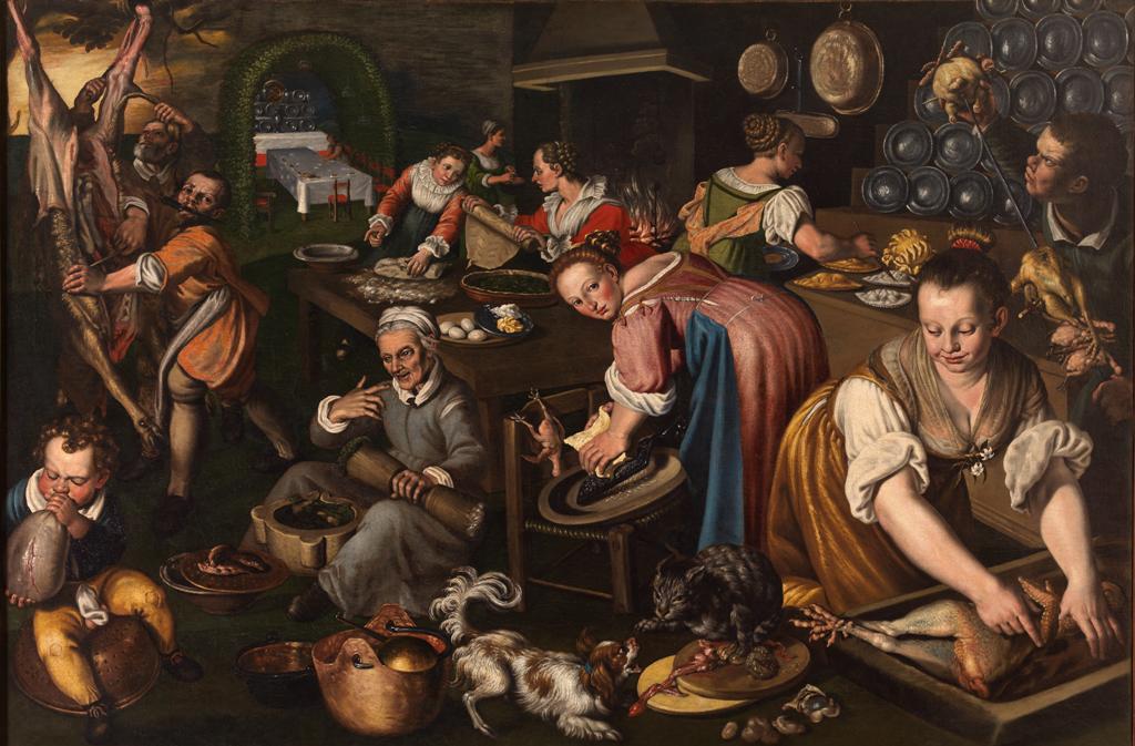 Le uova sulla tavola di La cucina, del 1580 di Vincenzo Campi (1536–1591)