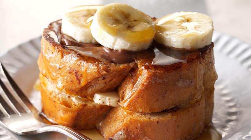 Pain perdu dolce con cioccolato e banane