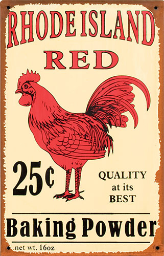 La grafica del lievito Rhode Island Red