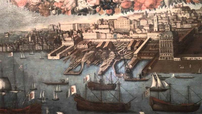 Porto di Lisbona nel 1400