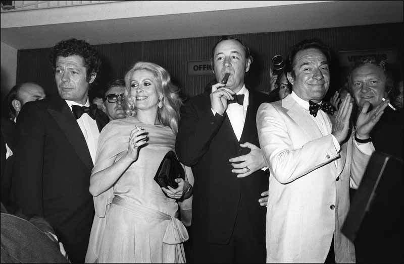 Marcello Mastroianni, Catherine Deneuve, Philippe Noiret and Ugo Tognazzi a Cannes (1973)