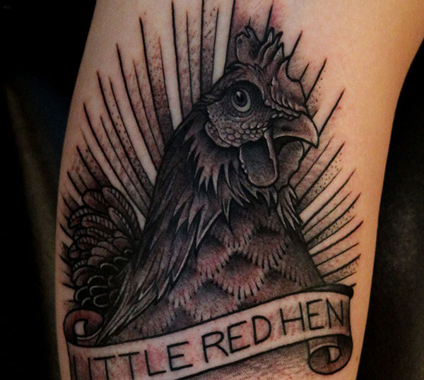 tatuaggio di gallina