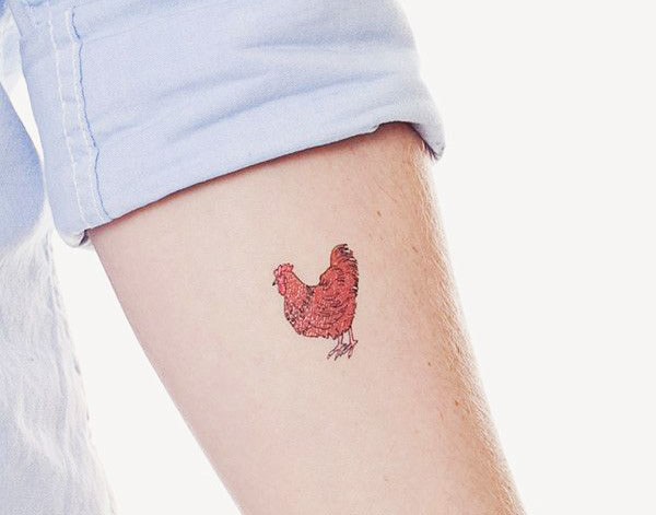 tatuaggio di gallina