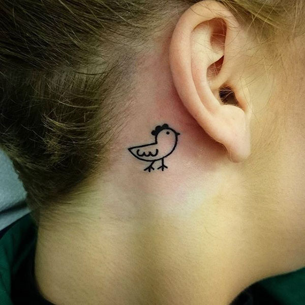 tatuaggio di gallina