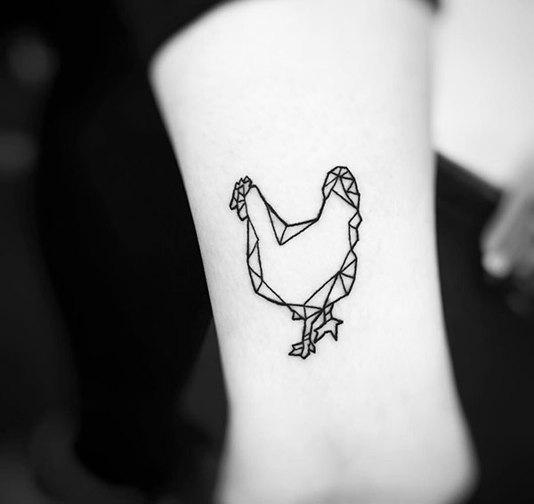 tatuaggio di gallina