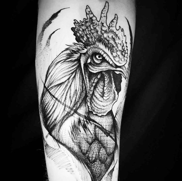 tatuaggio di gallo