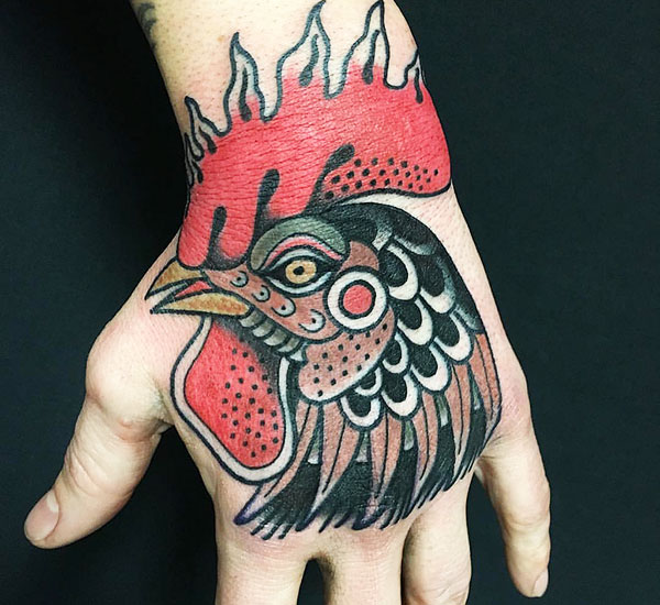 tatuaggio di gallo