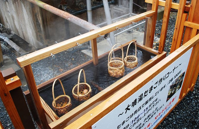 Onsen tamago cotte nel Dai Funto Park