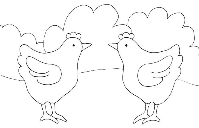 disegno di gallina da colorare