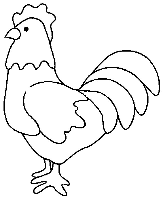 disegno di gallo da colorare