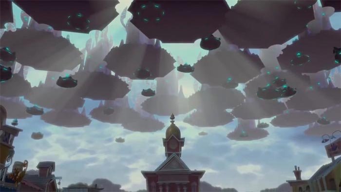 The sky is falling nel cartoon Chicken Little della Disney (2005)