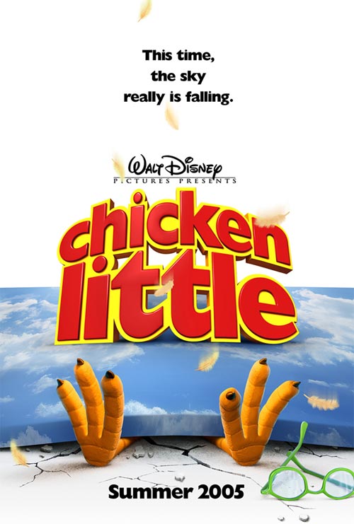 La locandina del film animato Chicken Little, Walt Disney 2005