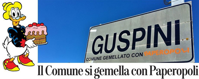 Il gemellaggio tra realtà e fantasia, tra Guspini e Paperopoli